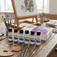 Kit de peinture acrylique non toxique pour coulage artistique, haute couvrance, pour étudiants, DIY, peinture acrylique métallique pour coulage sur toile, motif ours