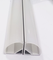 Profil en aluminium de coin de 45 degrés pour bande lumineuse à led
