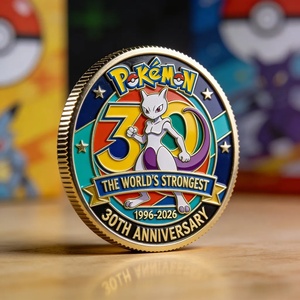 Nouveaux produits transfrontaliers en stock Pokemon Pikachu Médaille commémorative Poke Ball Design Pokemon Pet sprite Baseball Coin Series - Product Image 3