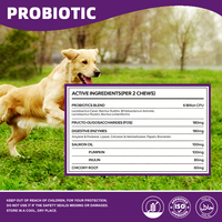 Masticables Probiotiques pour Chiens Saveur Canard, Matrice de Micro-Équilibre Digestif, pour la Santé Intestinale et Immunitaire, 30 Unités, Vente en Gros