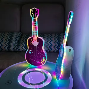 Profesyonel tedarikçi düşük fiyat gitar şekli RGB ışık toptan için en iyi bluetooth hoparlör kablosuz