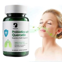 Comprimés de probiotiques et de quercétine soutiennent la santé immunitaire, respiratoire et cutanée pour la défense immunitaire quotidienne, complément de vitamines C et D