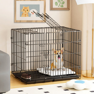 Cage à chien pliable en fil métallique de haute qualité, <span class=keywords><strong>double</strong></span> porte, cage en métal pour chien - Product Image 4