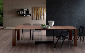 Đồ Nội Thất Bắc Âu Mở rộng Bằng Gỗ Vô Hình Phòng Ăn Bàn Ghế Đặt Hình Chữ Nhật Gấp Tiết Kiệm Không Gian Bàn Ăn - Product Image 3