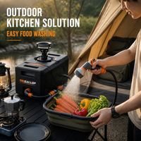 Réservoir d'eau portable robuste de 24 L pour camping et véhicules tout-terrain, en ABS haute résistance de qualité alimentaire, facile à utiliser
