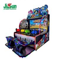 Machine de jeu d'arcade mobile de tir à 4 joueurs, à monnayeur, avec marteau et éclairage LED, équipement de divertissement pour parc d'attractions