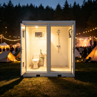 Cabine de douche et toilettes portables, conteneur mobile, mini-maison, toilettes à la turque, salle de bain mobile pour camping
