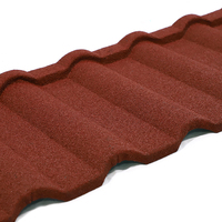 Tuiles de toiture en acier revêtu de pierre Milano modernes, calibre 26, 0,4 mm, résistance aux hautes températures, durables, imperméables, pour hôtels, parcs, entrepôts