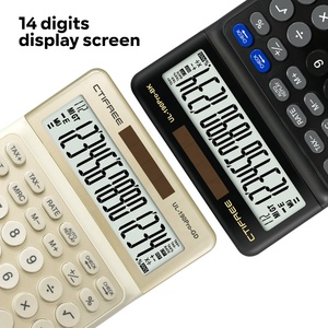 Calculatrice <span class=keywords><strong>de</strong></span> bureau financière solaire en plastique, calendrier, outils <span class=keywords><strong>de</strong></span> calcul fiscal et monétaire, usage général, grand écran, maison, bureau, mathématiques quotidiennes - Product Image 3