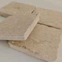 Pavés en pierre calcaire beige d'Asie, carreaux de sol en pierre calcaire beige, carreaux de pierre calcaire pour sols intérieurs et extérieurs