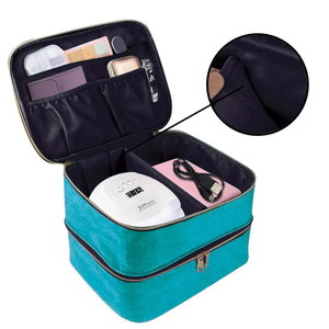Caja de Almacenamiento de Esmalte de Uñas Portátil, Estilo Bohemio, Material PU, Rectangular, Desmontable, Doble Capa, 30 Compartimentos, Venta al Por Mayor - Product Image 4