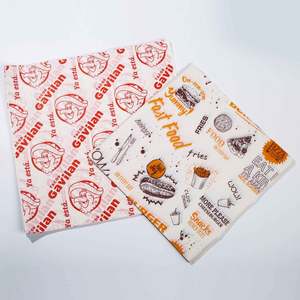 Papier d'emballage alimentaire imprimé sur mesure, résistant à la graisse, pour hamburgers, sandwichs, tacos, pour restaurants, fast-food - Product Image 2