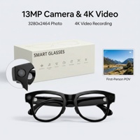 Nouvelles lunettes intelligentes M02 ProMax, photographie 13MP, enregistrement vidéo 4K, traduction IA, stabilisation EIS, étui de charge en cuir véritable