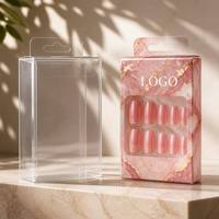 Boîte d'emballage vide pour faux ongles, boîte à ongles transparente en plastique, petite boîte en plastique personnalisée pour kit d'ongles, étui à cils