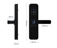 Serrure de porte intelligente, code d'accès temporaire limité dans le temps, clavier à empreintes digitales, entrée sans clé, application Cloud Tuya, contrôle WiFi/Zigbee TTLock FM550