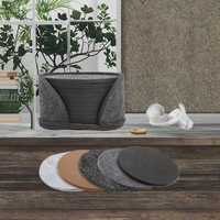 Sets de table modernes en feutre non tissé 3 mm écologiques, diamètre 100 mm, avec logo personnalisé imprimé pour tables à manger Ywdazzle