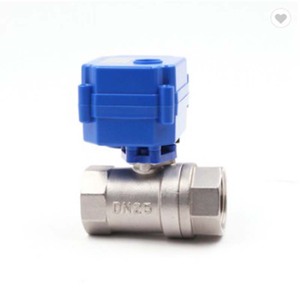 Малый шаровой кран DN25 с полным проходом, 2-ходовой, из нержавеющей стали, с электроприводом 12В, модель CR01 - Product Image 3