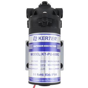 Bomba de Água de Diafragma RO Booster DC24V da Marca KERTER 600 GPD para Purificador de Água - Product Image 1