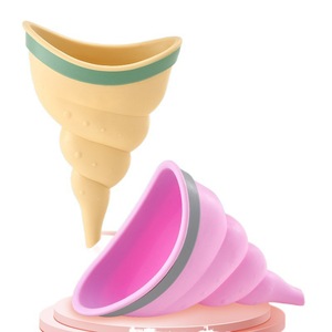 Urinario portátil de emergencia para exteriores para mujeres, de silicona, con diseño en espiral de apertura amplia, ayuda para la higiene. - Product Image 3