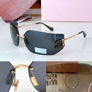 Nouvelles lunettes de soleil pour femmes, style luxe léger haut de gamme, à monture incurvée sans cadre et bords chanfreinés, lunettes de soleil tendance transfrontalières - Product Image 5