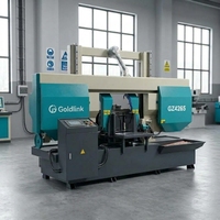 Scie à ruban métallique CNC entièrement automatique de type portique horizontal GZ4265/GZ4270, contrôlée par PLC, engrenage 380V, garantie 1 an