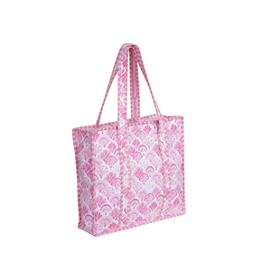 Bolso de Playa Acolchado de Algodón Bohemio Blanco con Cierre de Cremallera, Ecológico y Duradero, Estilo de Moda para Todas las Estaciones - Product Image 1