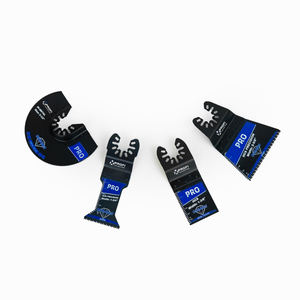 Juego de 4 Hojas de Sierra Oscilante Profesionales de Diferentes Tamaños, Triangulares Grandes, de Corte Recto, Multiusos, Personalizables para Madera - Product Image 2