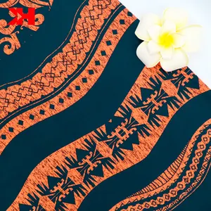 Tissu polynésien tropical hawaïen pour robe, stock Kahn tapa