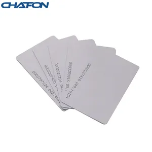 CHAFON impression personnalisée d'identité vierges en plastique blanc rfid d'accès PVC carte échantillon gratuit