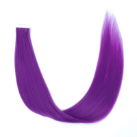 Extensiones de Cabello Adhesivas GLADYS, 20 Piezas, 50g, Cabello Sintético Liso y Rizado, Sin Costuras, Invisibles, Resistentes al Calor, para Mujer