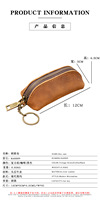 Dompet Koin Kulit Asli Grosir Kustom, Tas Kunci Kulit Crazy Horse, Tas Penyimpanan Multifungsi Dompet Kapasitas Besar