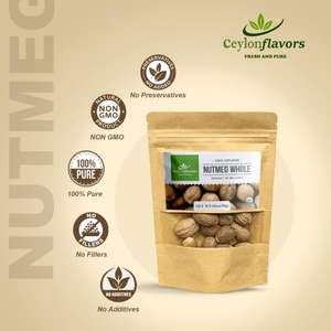 Nuez Moscada Entera Orgánica de Excelente Calidad, Sabor Ligeramente Dulce, Aroma Picante - Product Image 5