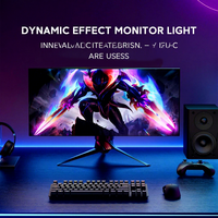 Barre lumineuse LED RGBIC synchronisée avec la musique pour moniteur, lampe de bureau pour jeux sur ordinateur avec application/WiFi/contrôle, abat-jour noir, protection des yeux