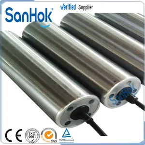 Powered Electric Stainless Steel Motorized Conveyor Rollers With DC Brushless Drum Motor For Assembly Line