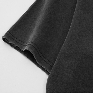 Wax Dyed Vintage Ripped <strong>Kiss</strong> Print Distressed Tee Custom Screen Print T-shirt Men Heavyweight Cotton Blank Oversized <strong>TShirt</strong> - Product Image 4