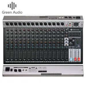GAX-GBR16 Mixer de transmissão ao vivo com 16 canais de áudio e vídeo profissional e iluminação com BT monitor de estúdio de equalização de sete segmentos