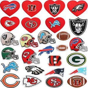 Spot Embroidered Rugby Nfl Team <strong>Logo</strong> <strong>Patches</strong> Iron on Sports American Football Embroidery <strong>Patch</strong> for Hat - Product Image 1