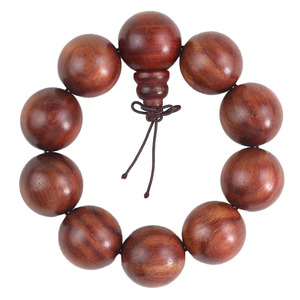 Rosewood <b>Bracelet</b> 25mm 10 Beads Wooden Prayer Beads Men's Religious Jewelry - Product Image 4