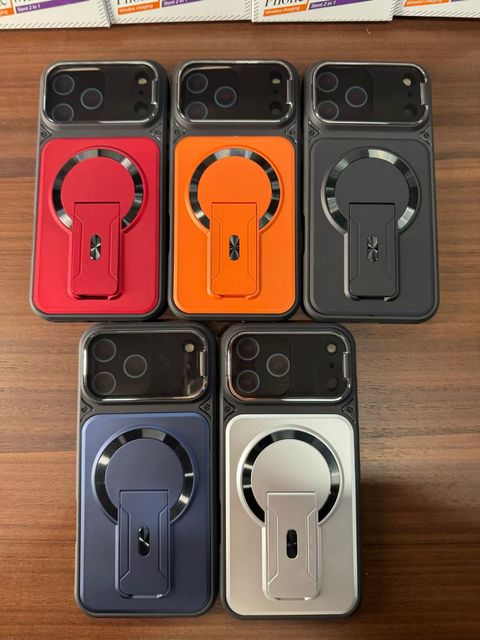 Heybingo Magnetic Wireless Charging Protective Case with Foldable Stand & Shockproof Design for TPU+PC Material