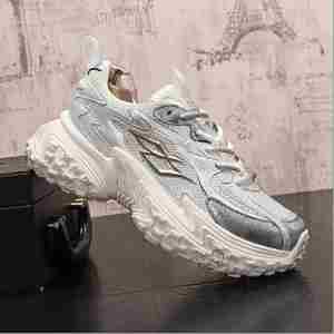 Baskets montantes décontractées pour hommes à motif maille multicolore, nouveau style polyvalent, respirantes, chaussures tendance pour hommes - Product Image 3