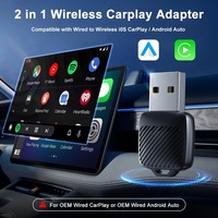 Adaptateur sans fil CarPlay 2 en 1 M11, boîte intelligente CarPlay pour Apple IOS Android, affichage CarPlay, Plug&Play, BT WiFi 5G, connexion automatique
