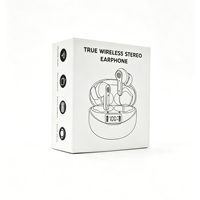 Caja de Embalaje Personalizada con Logotipo para Auriculares TWS, Caja de Cartón con Cajón para Auriculares Estéreo Inalámbricos con Inserto