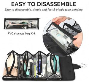 Bolsa de Cosméticos de Viaje con Gancho para Colgar, Resistente al Agua, Organizador de Maquillaje para Accesorios y Artículos de Aseo (Muestra Gratis) - Product Image 3