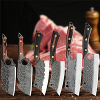 Xingye couteau Long forgé à la main de boucher, ensemble de couteaux de Chef de cuisine, couperet à viande, couteau utilitaire de Camping et de chasse