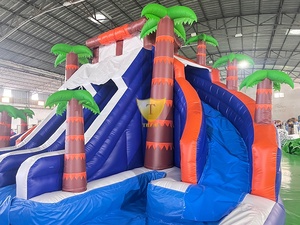 Toboggan aquatique gonflable commercial extérieur pour enfants avec piscine et château gonflable en forme de <span class=keywords><strong>palmier</strong></span> – En promotion - Product Image 4