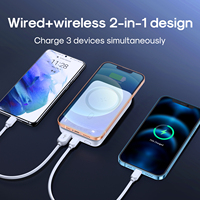 Banque d'alimentation Joyroom haute capacité PD 20W à charge rapide 10000mAh, format mini, banque d'alimentation sans fil magnétique 15W pour iPhone 12 13