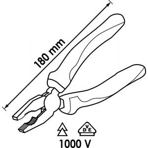 VIGOR - V2628 Alicates combinados VDE 180mm - EAN 4047728026284 1000V ALICATES AISLADOS Y CORTADORES ALICATES AISLADOS - Product Image 2