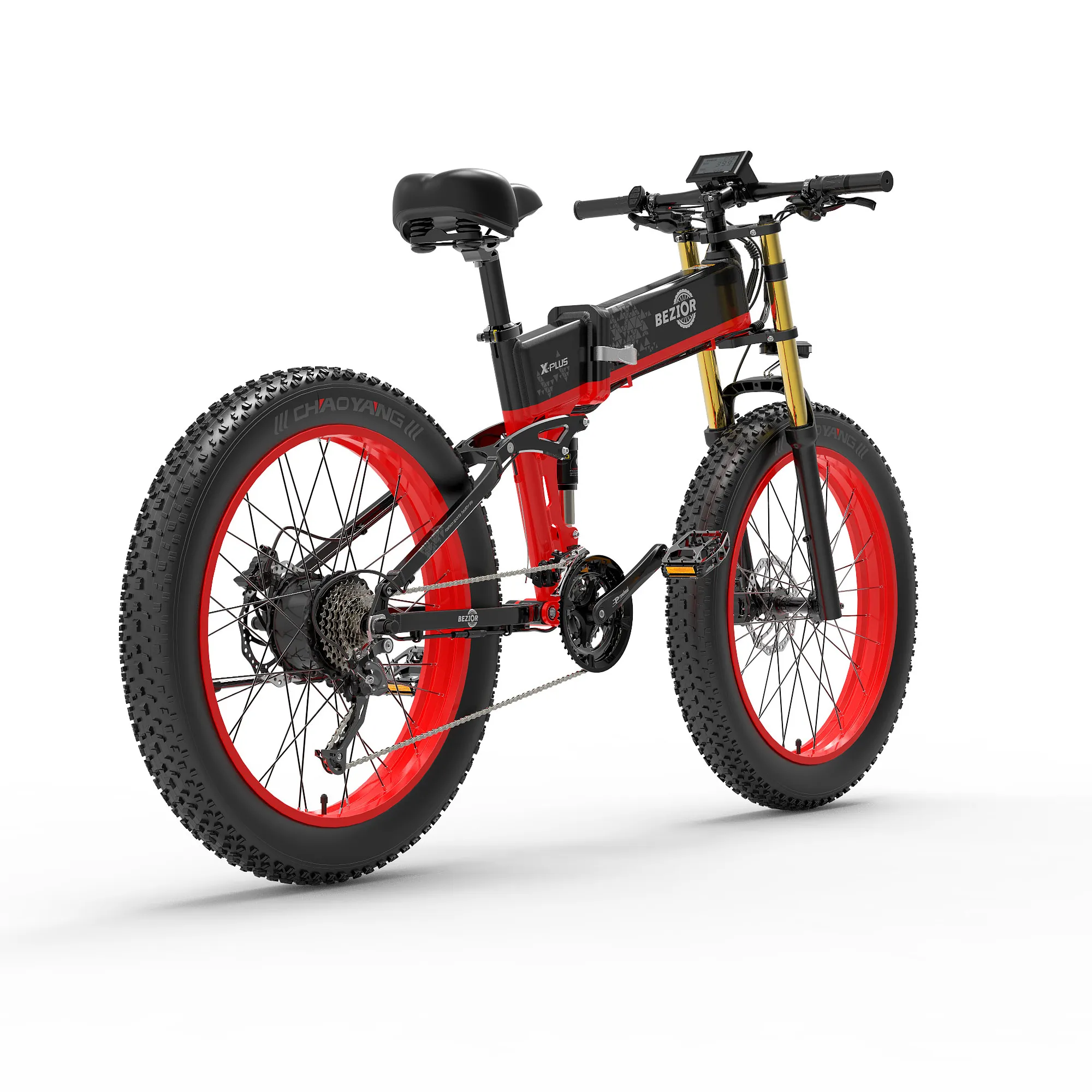 BEZIOR X PLUS 26 pouces vélo de montagne électrique pliant 1500W moteur 48V 12.8Ah hors route électrique dirt bike