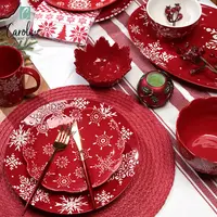 Conjunto de vajilla de cerámica, cuenco, plato, vajilla, Halloween, Navidad, primavera y otoño