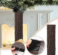 Một cây Giáng sinh đẹp cổ áo cây nhân tạo vỏ cây ở vị trí của chiếc váy cây truyền thống. - Product Image 5